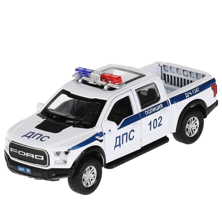 Модель Технопарк Ford F150 Raptor Полиция 12см белый