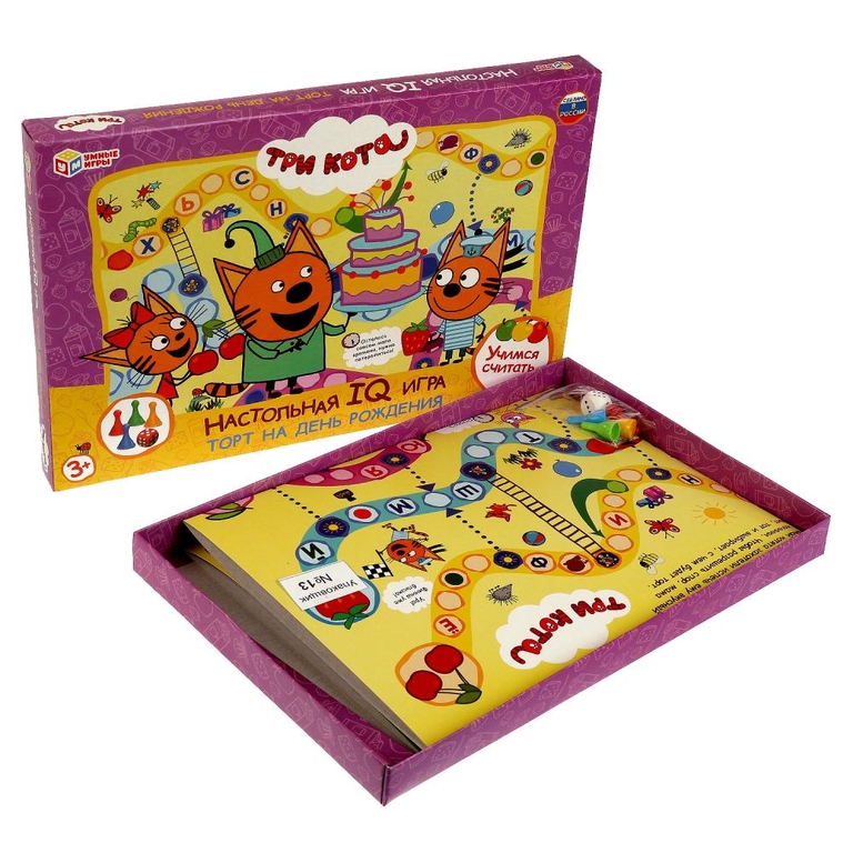 Настольная IQ-игра Торт на День Рождения Три кота