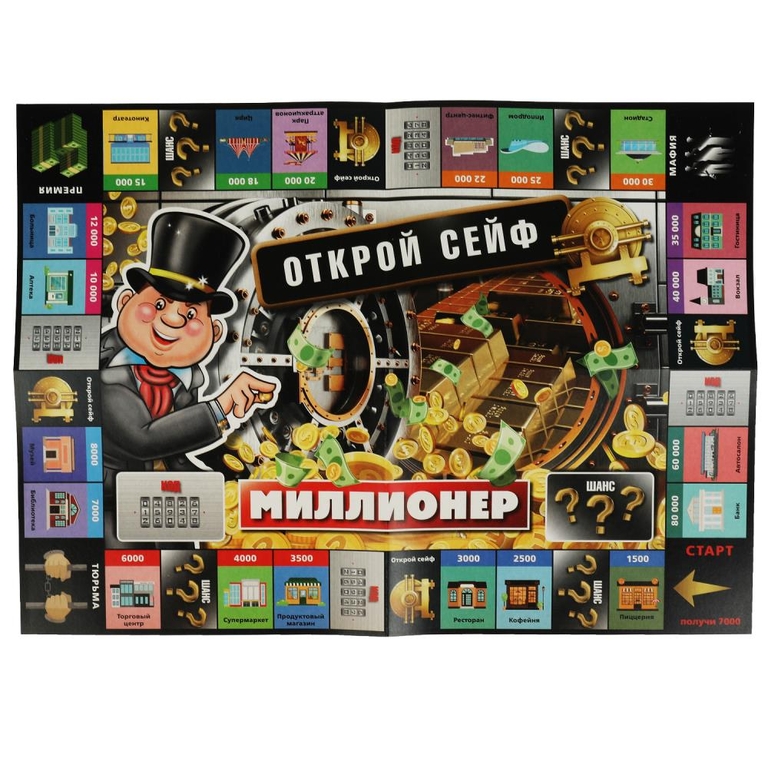 Настольная игра Миллионер. Открой сейф