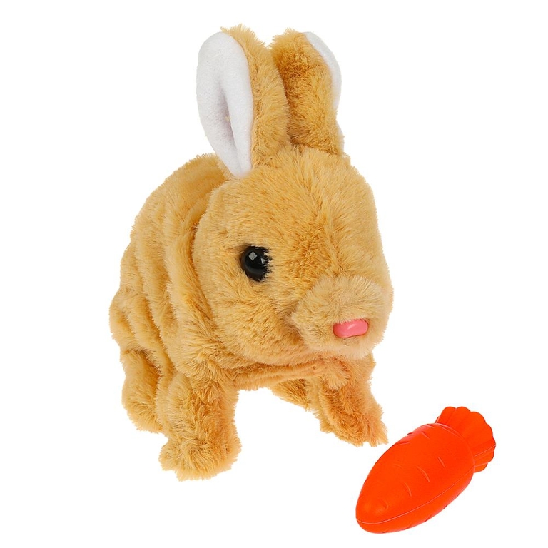 Интерактивная игрушка кролик снежок с морковкой