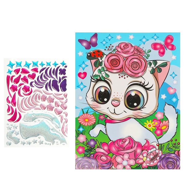 Гелевая мозаика Кошечка