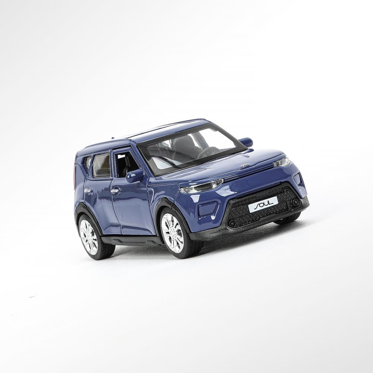 Модель металлическая KIA soul длина 12 см темно - синий