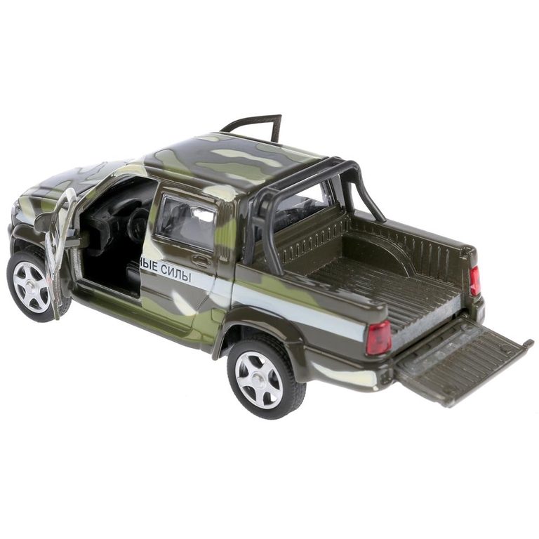 Модель металлическая UAZ PICKUP ВОЕННЫЙ длина 12 см