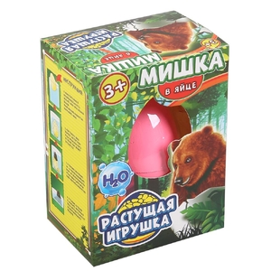 Игрушка яйцо "Растущий Мишка" в коробке в дисплее ТМ Играем вместе