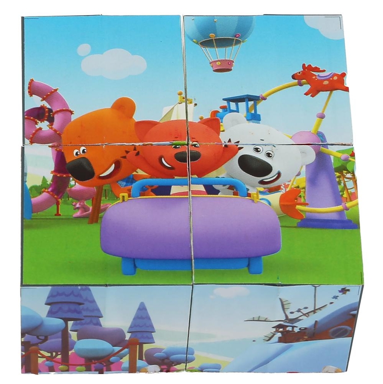 Игрушка деревянная пазл 10*10 см. Ми-ми-мишки