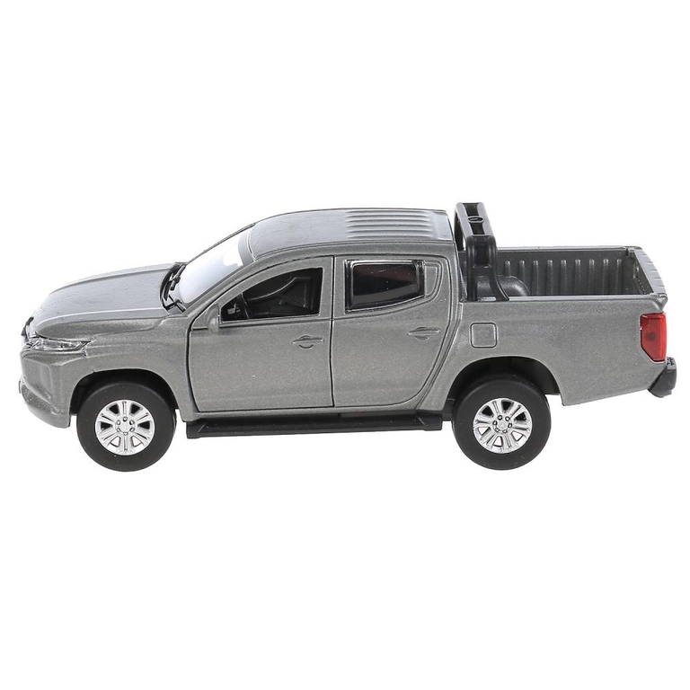 Модель металлическая MITSUBISHI L200 PICKUP матовый серый 13 см