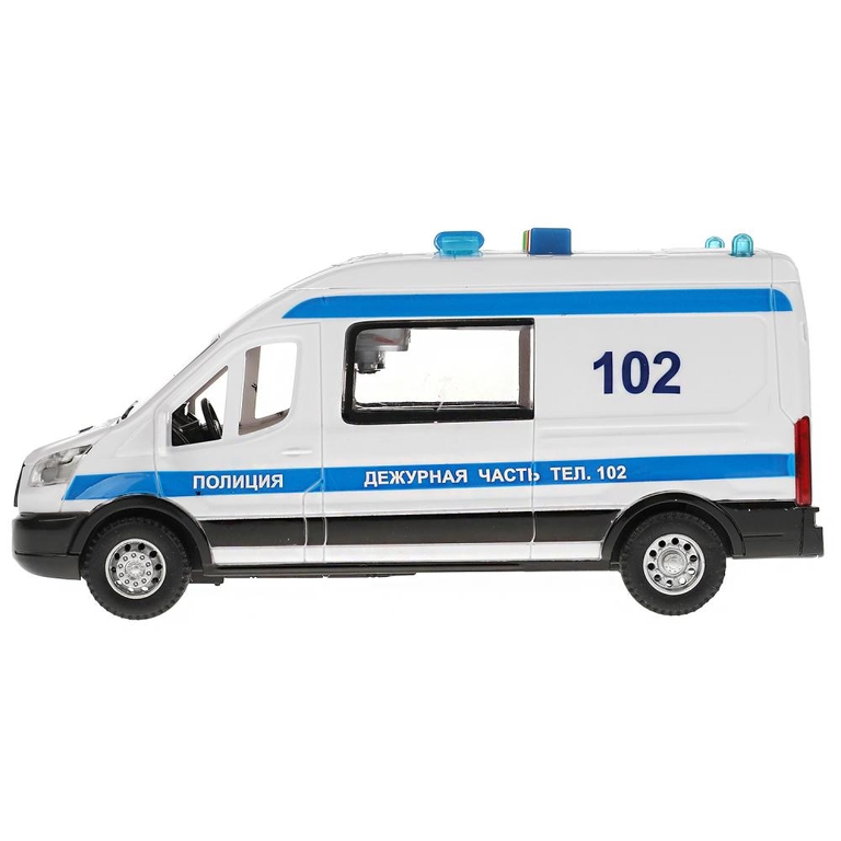 Машина со светом и звуком Ford Transit Полиция ТМ Технопарк