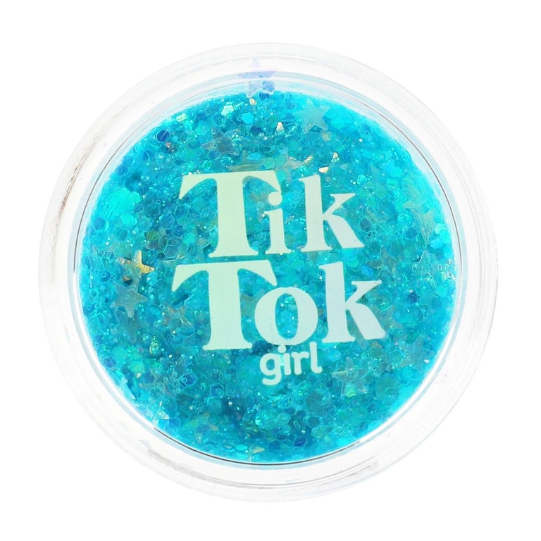 Гель-блестки для тела и волос голубые 5 г ТМ Tik tok girl