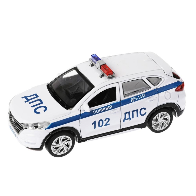 Модель Hyundai Tucson Полиция 12 см белый ТМ Технопарк