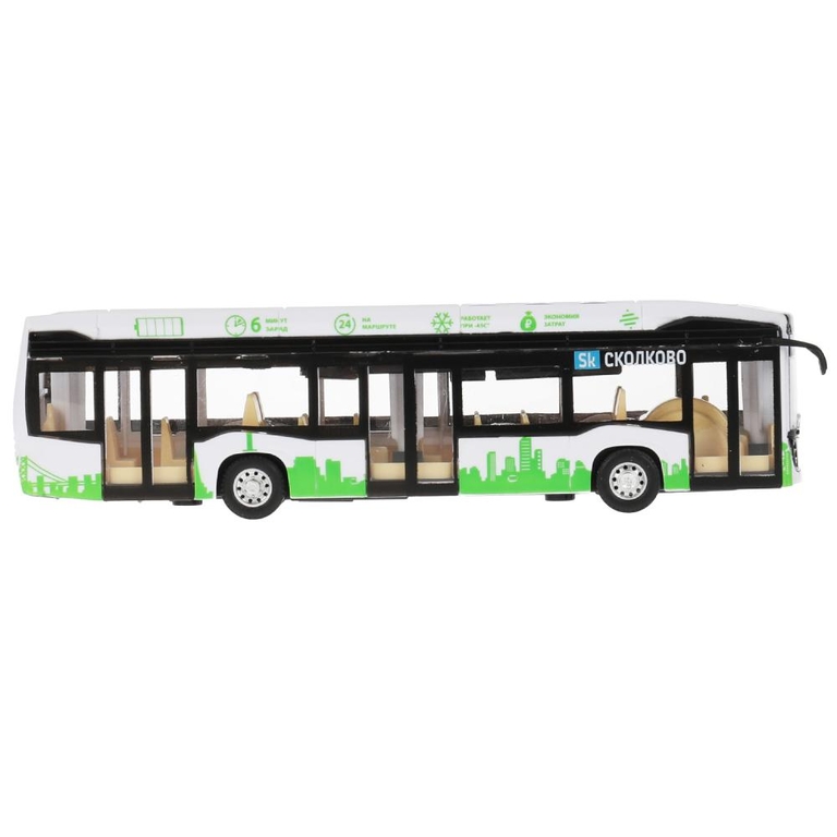 Модель Электробус КАМАЗ-6282 19,5 см белый ТМ Технопарк