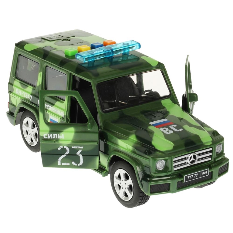 Машина пластик со светом и звуком MERCEDES-BENZ G-CLASS КАМУФЛЯЖ 22 см