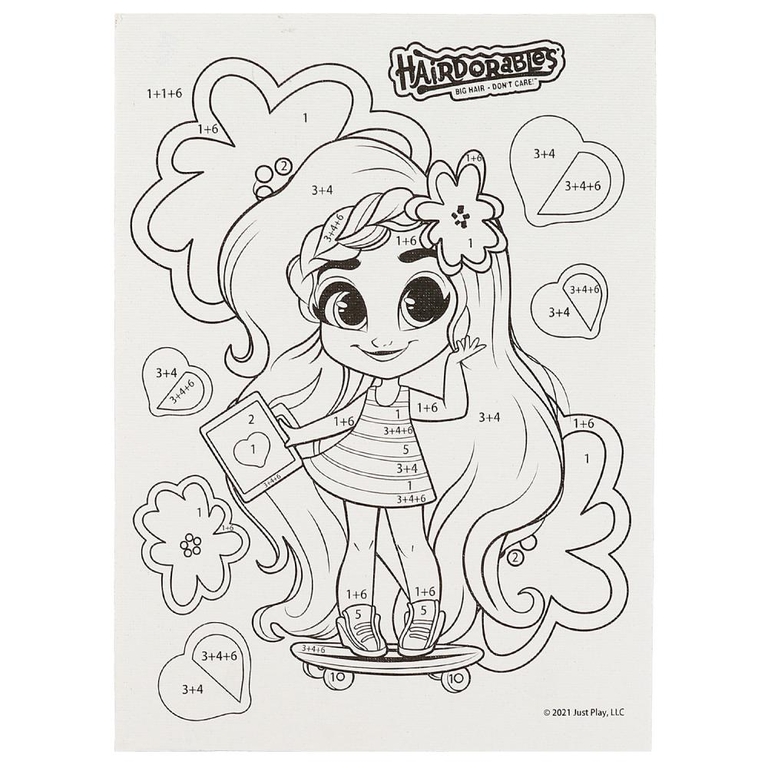 Набор для творчества Hairdorable холст для росписи по номерам