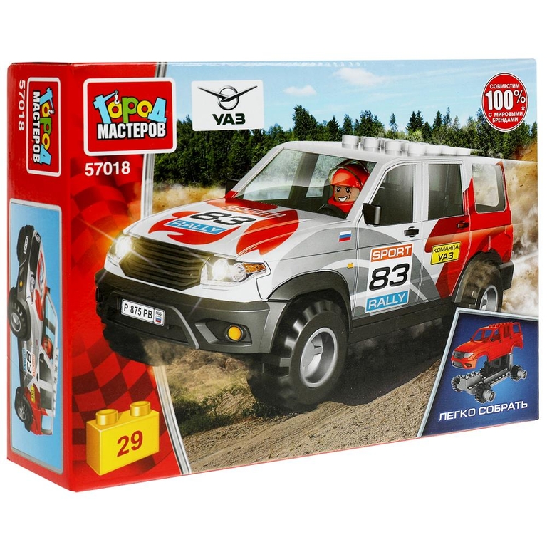 Конструктор UAZ Patriot ралли 29 деталей легко собрать