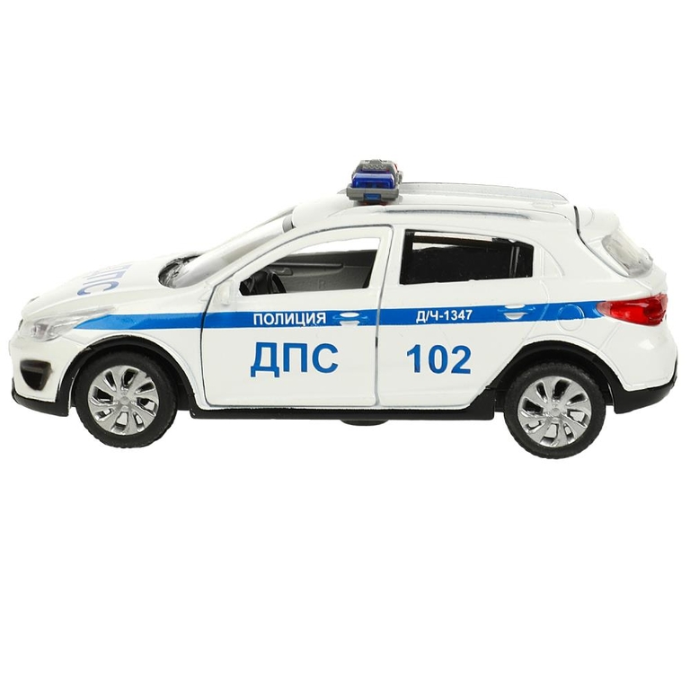 Модель металлическая KIA RIO X ПОЛИЦИЯ длина 12 см белый