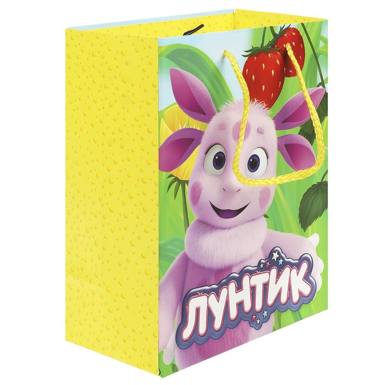 Пакет подарочный МАТОВЫЙ Лунтик m