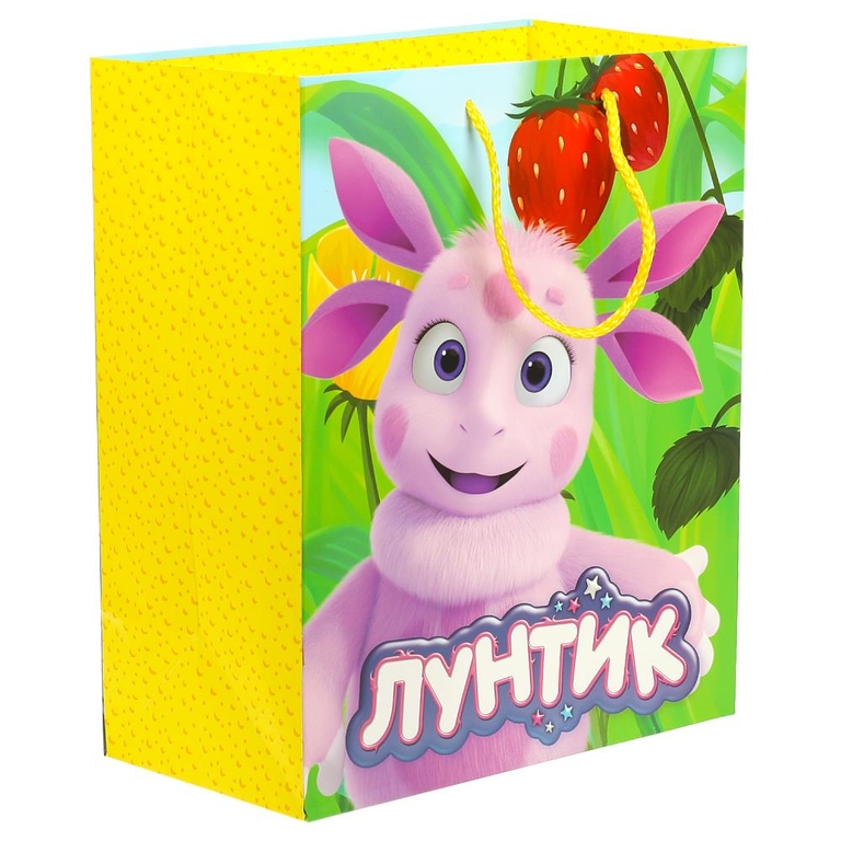 Пакет подарочный МАТОВЫЙ Лунтик l