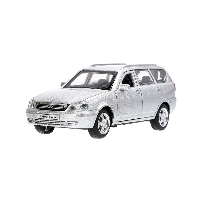 Модель металлическая LADA PRIORA длина 12 см серебристый