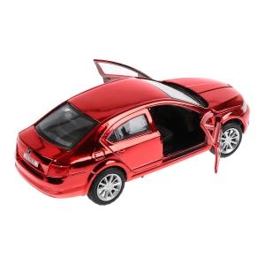 Машина Skoda octavia хром красный 12 см ин
