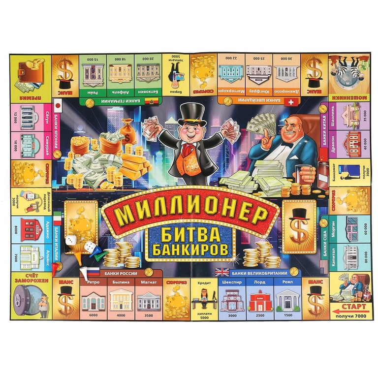 Настольная экономическая игра ТМ Умные игры миллионер битва банкиров