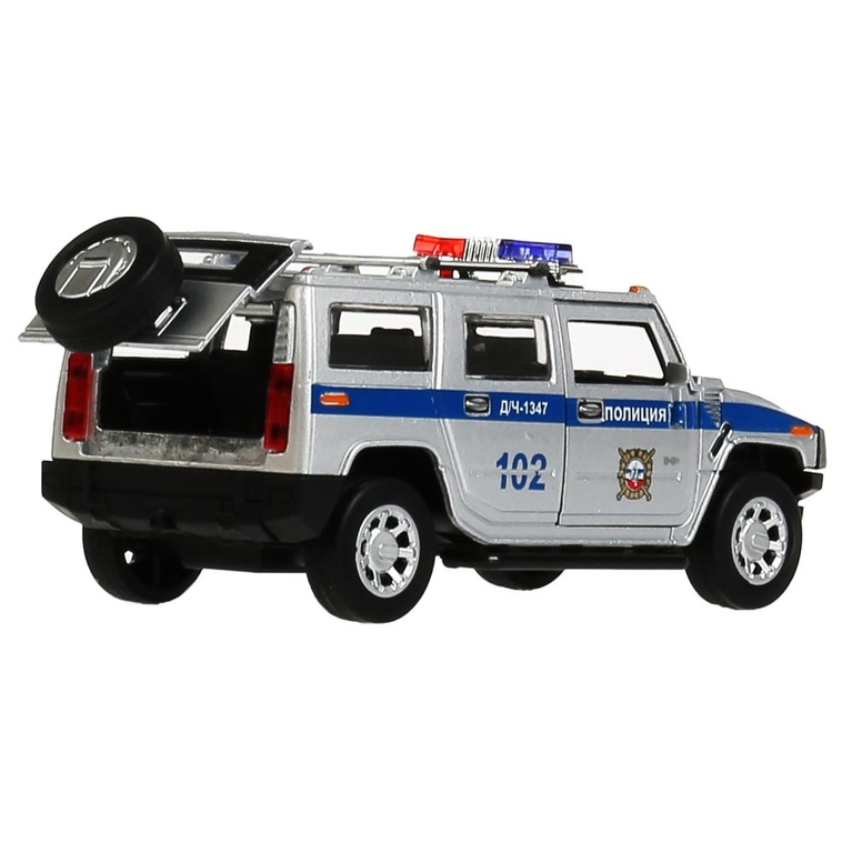 Машина Hummer H2 Полиция 12 см серебристый
