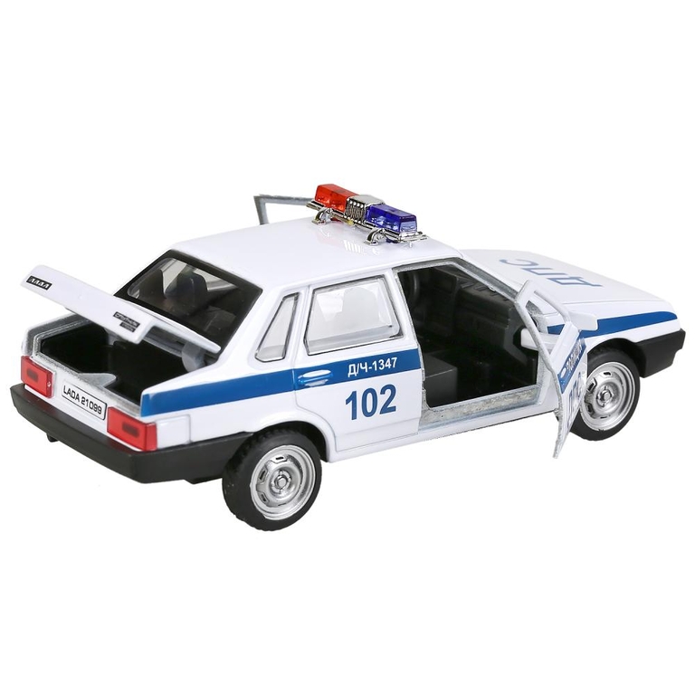 Машина LADA-21099 Спутник Полиция 12 см белый