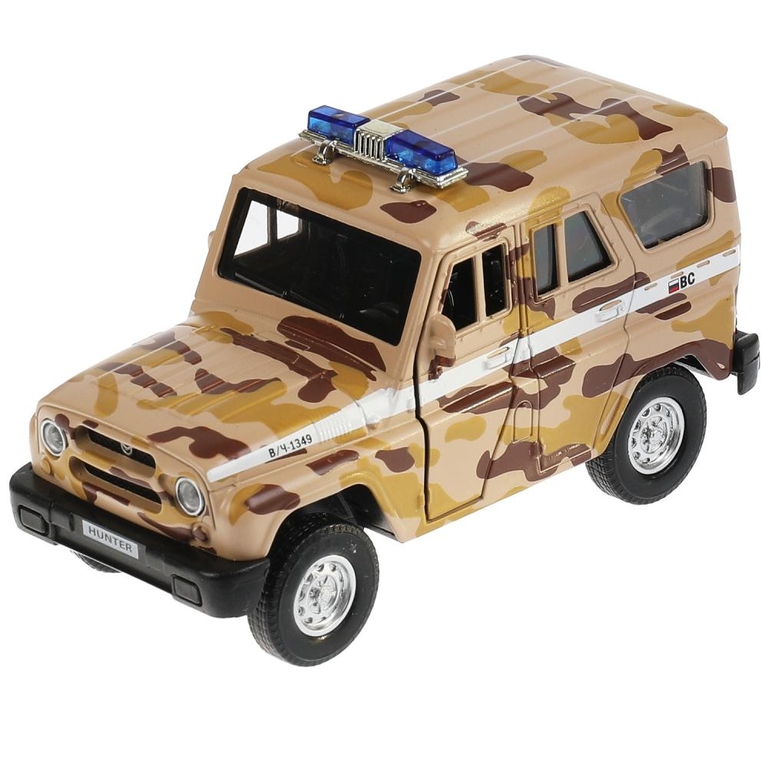 Модель Технопарк UAZ Hunter Военный 12 см