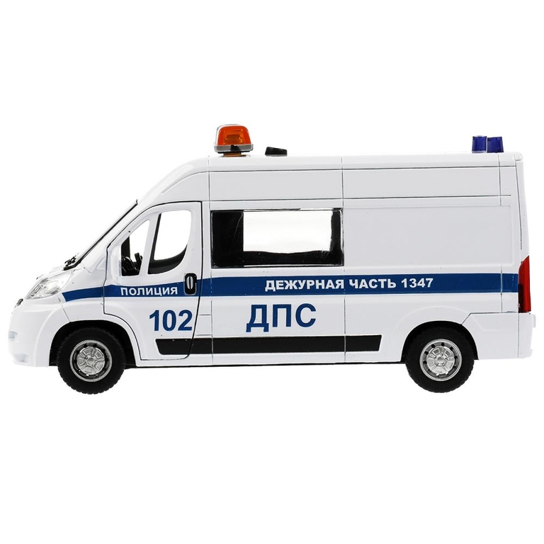 Модель металлическая свет-звук CITROEN JUMPER ПОЛИЦИЯ 14 см