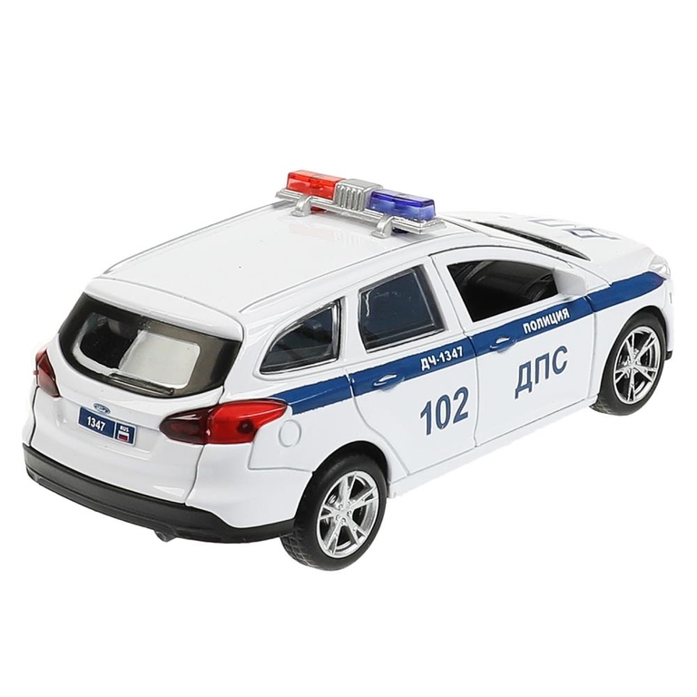 Модель металлическая свет-звук FORD FOCUS TURNIER ПОЛИЦИЯ 12 см