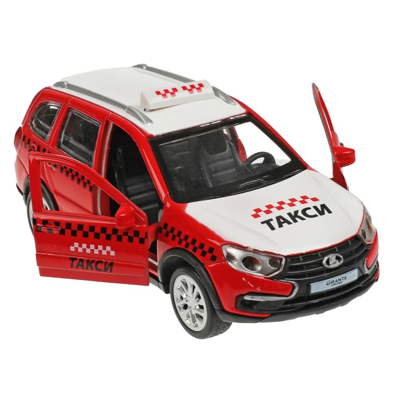 Модель металлическая LADA GRANTA CROSS ТАКСИ 12 см  красный