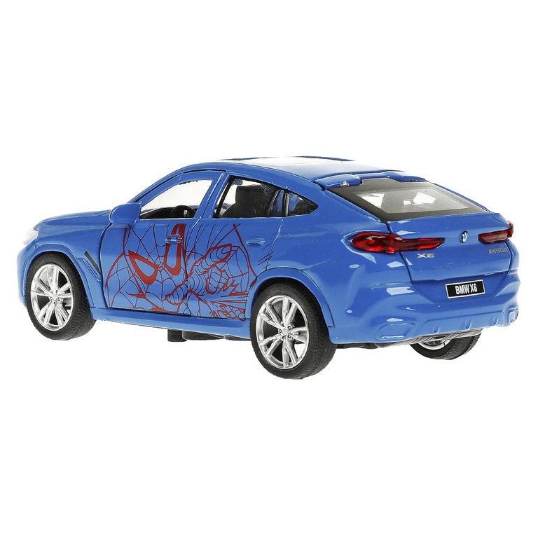 Модель металлическая BMW X6 спайдермен 12 см синий