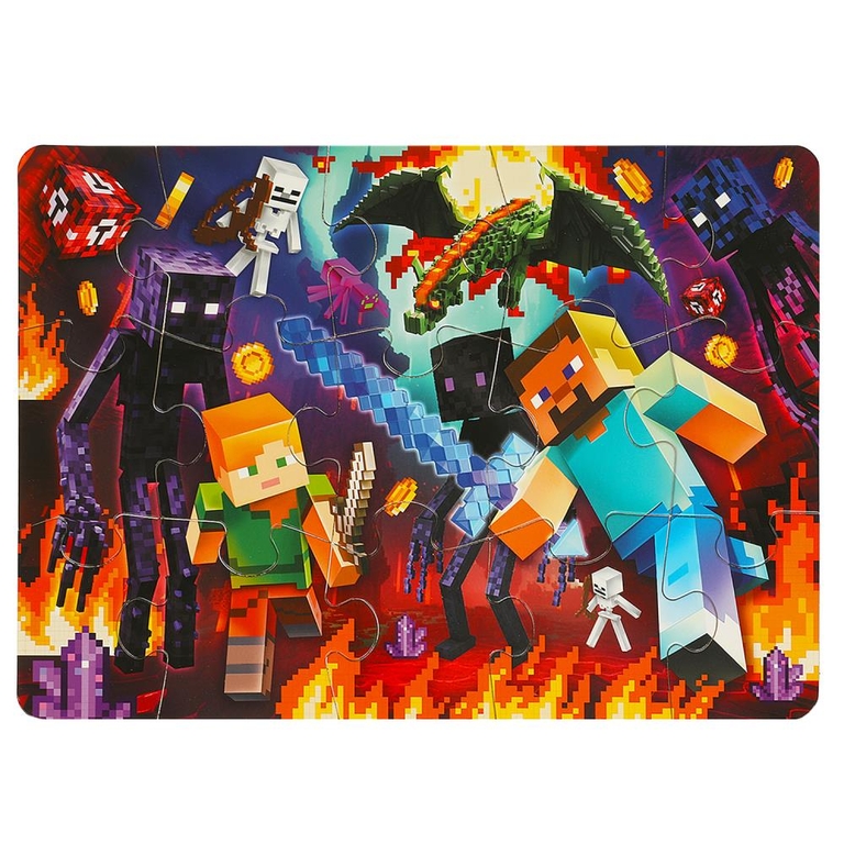 Пазлы в коробке По мотивам Minecraft 24 детали
