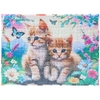 Алмазная мозаика 22*30 с подрамником Котики На Закате