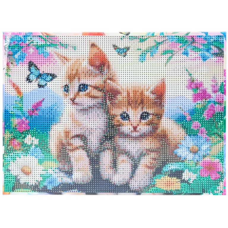 Алмазная мозаика 22*30 с подрамником Котики На Закате