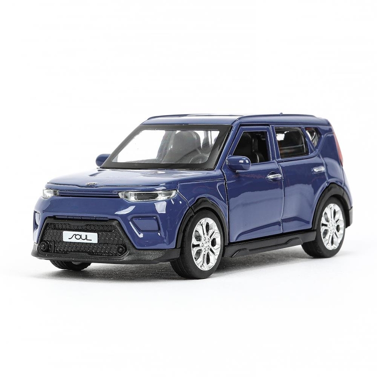 Модель металлическая KIA soul длина 12 см темно - синий