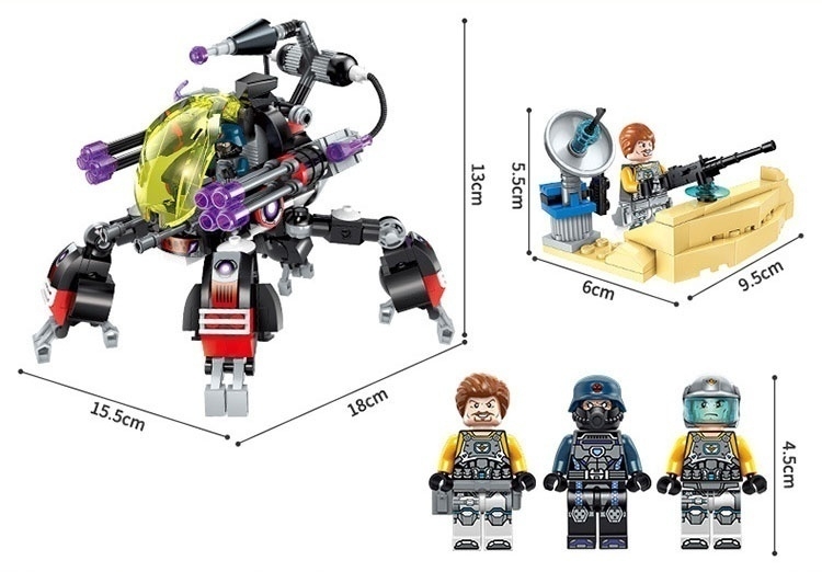 Конструктор Военный робот 318 дет