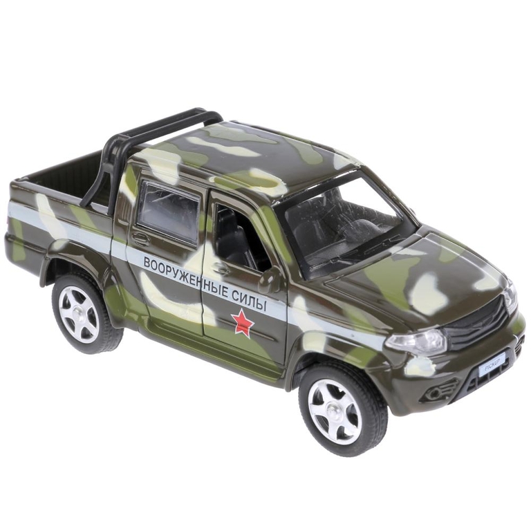 Модель металлическая UAZ PICKUP ВОЕННЫЙ длина 12 см