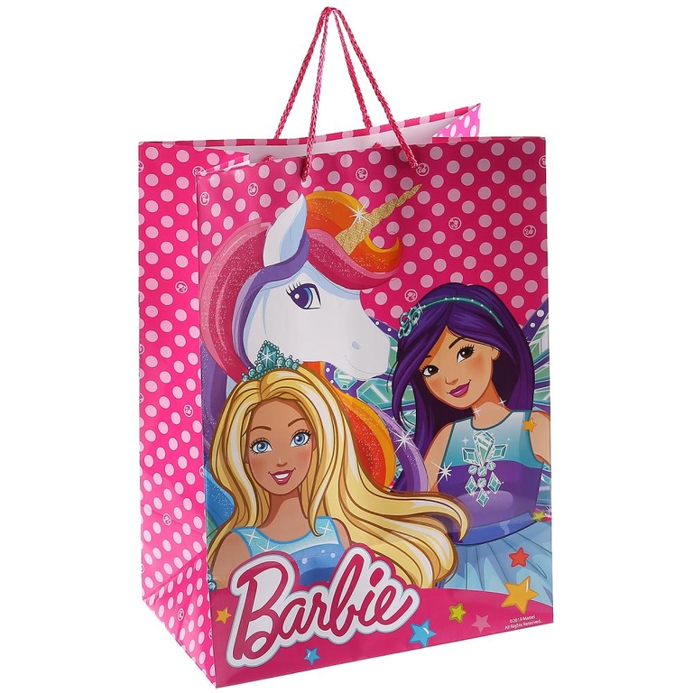 Пакет подарочный barbie 33х46х20см 276899