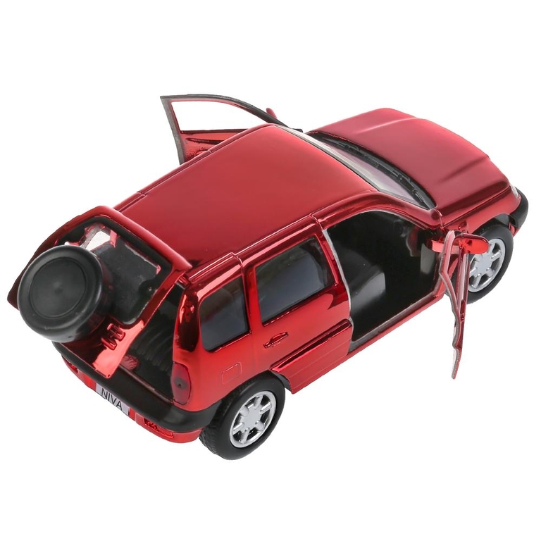 Машина Chevrolet niva хром 12 см красная