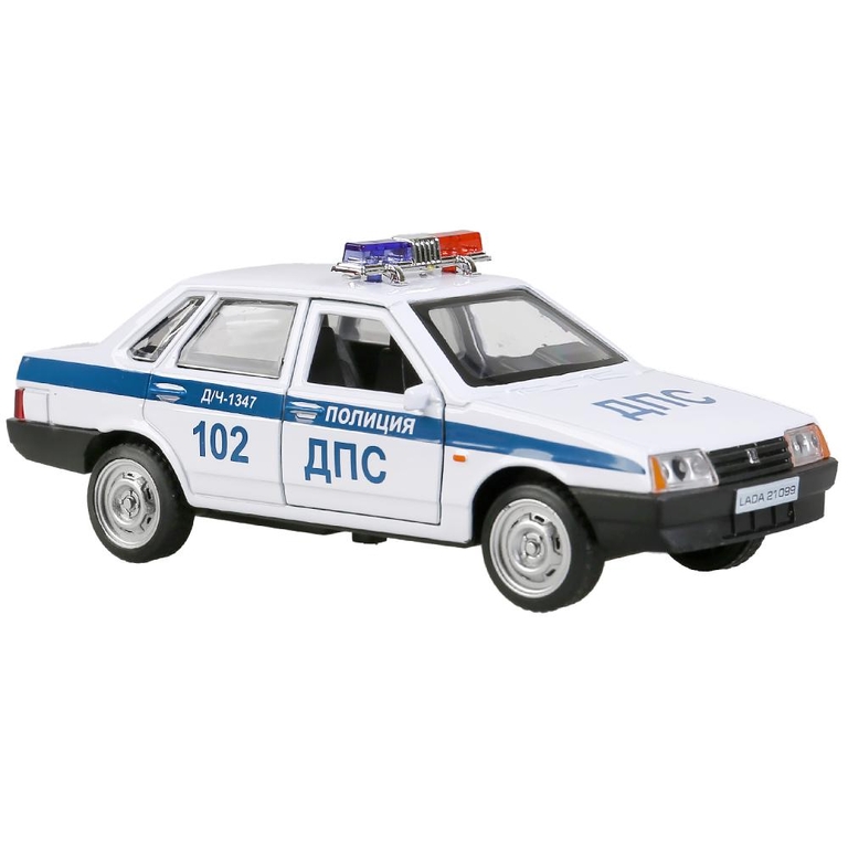 Машина LADA-21099 Спутник Полиция 12 см белый