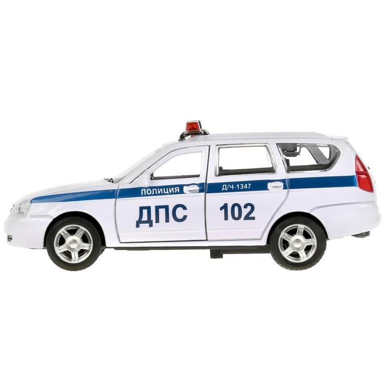 Машина LADA Priora Полиция 12 см белый ТМ Технопарк
