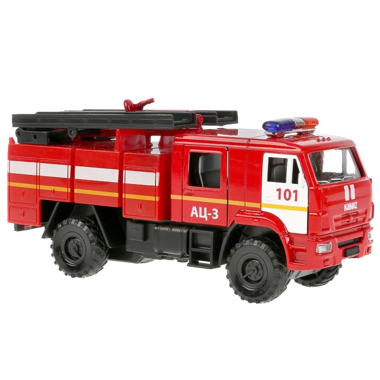 Машина со светом и звуком KAMAZ 43502 ПОЖАРНАЯ АЦ 15 см