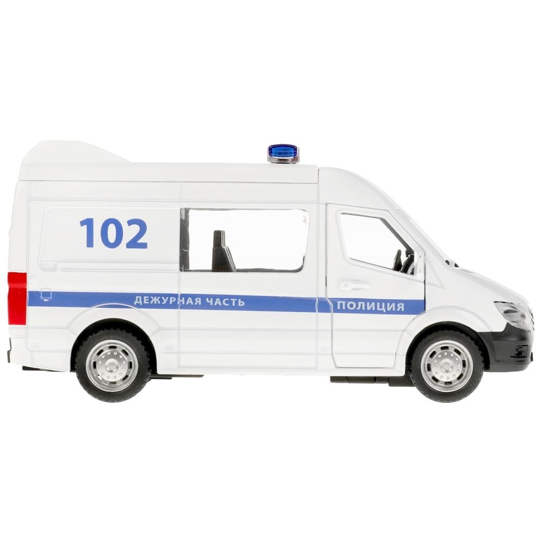 Машина со светом и звуком Полиция 14 5 см бел ТМ Технопарк