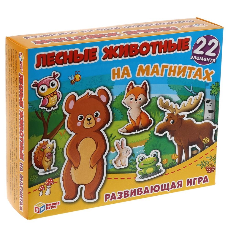 Игра на магнитах Лесные Животные 240Х200х60мм ТМ Умные игры