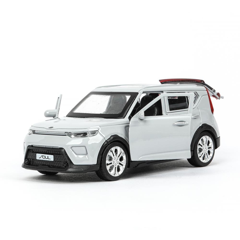 Модель металлическая KIA soul длина 12 см серебряный