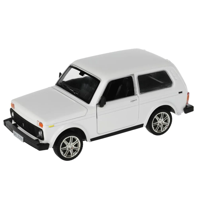 Модель металлическая свет-звук LADA 4х4, 17 см белая