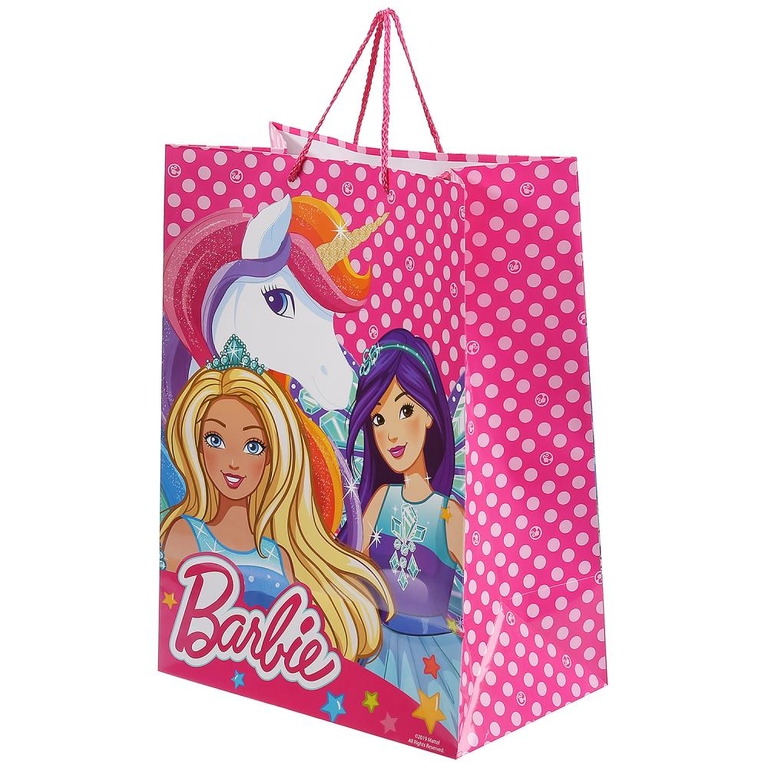Пакет подарочный barbie 33х46х20см 276899