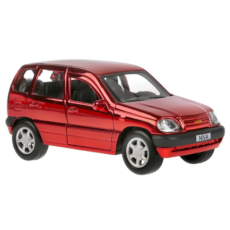 Машина Chevrolet niva хром 12 см красная