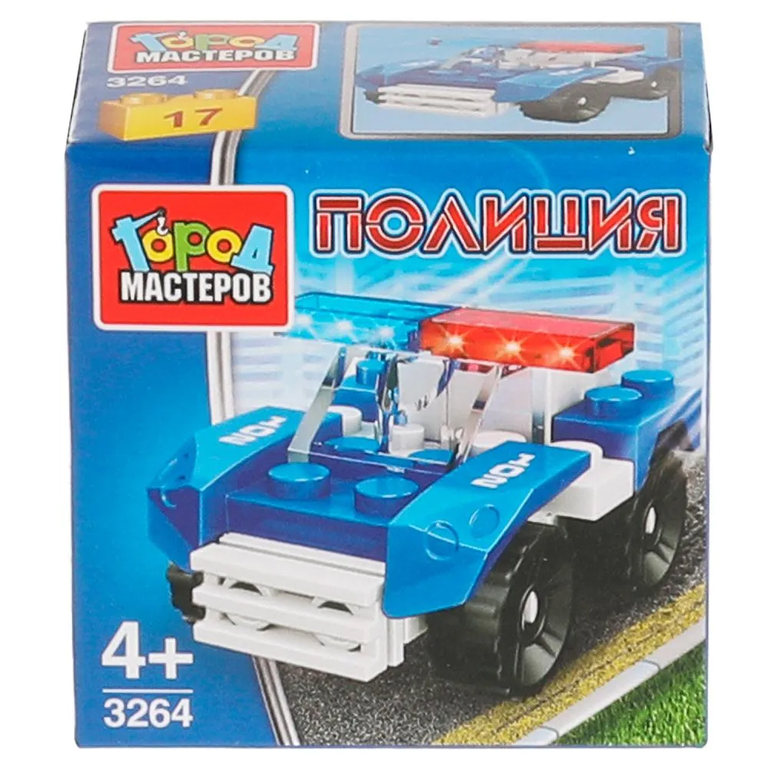 Конструктор полицейская машина  17 дет  Город мастеров в кор.2*120шт