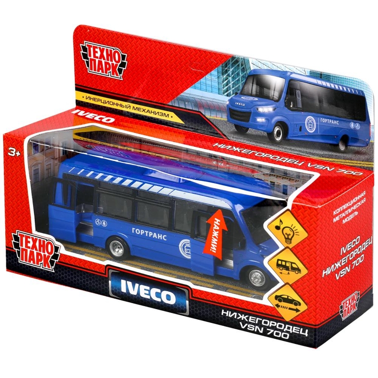 Автобус IVECO DAILY VSN-700 синий 15 см