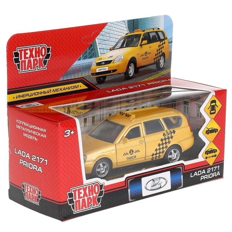 Машина LADA 2171 Priora Такси жёлтого цвета
